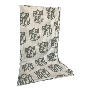 NFL Twin Flat Sheet Gray Logo Repeat Northwest Bedding